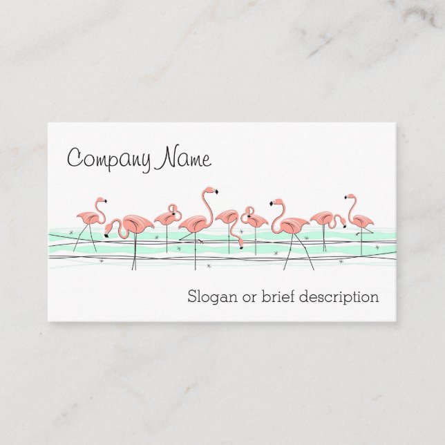 Flamingo Ocean Line cartão de visita (Frente)