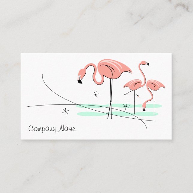 Flamingo Ocean Trio 3 cartão de visita (Frente)