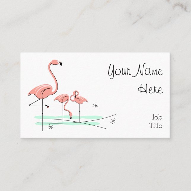 Flamingo Ocean Trio 4 cartão de visita (Frente)