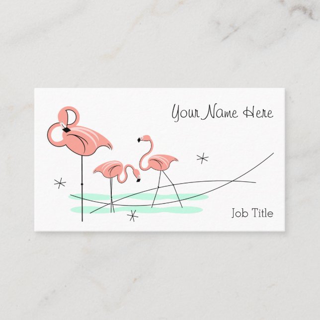 Flamingo Ocean Trio cartão de visita (Frente)