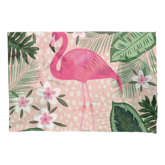 Flamingo, palmeiras, design de cozinha (Frente)
