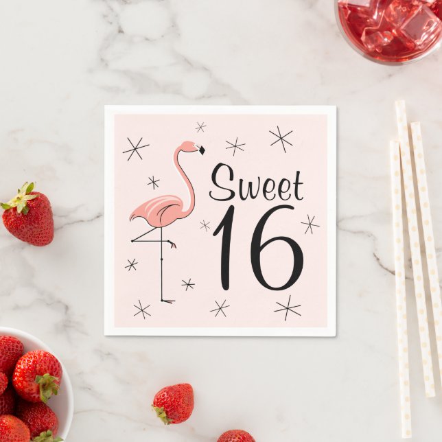 Flamingo Pink 16 guardanapos de papel (Insitu)