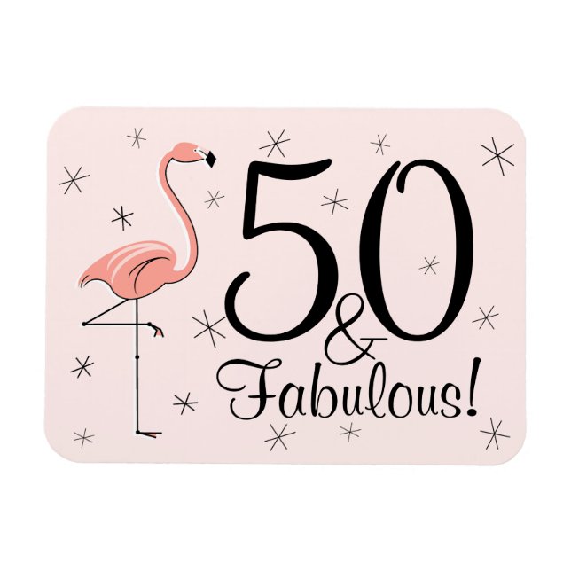 Flamingo Pink 50 e ímã fabuloso flexível (Horizontal)
