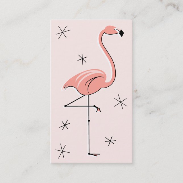 Flamingo Pink cartão de visita (Frente)