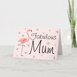 Flamingo Pink Fabulosa Mãe! Cartão de dia de as mã