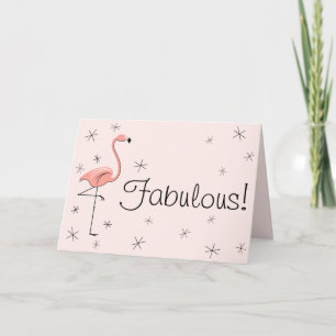 Flamingo Pink Fabuloso! Cartão de saudação
