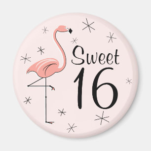 Flamingo Pink Sweet 16 imã