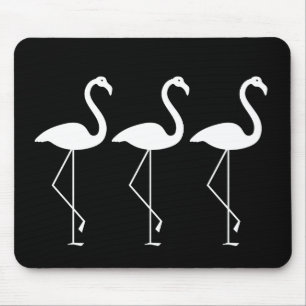 Flamingo preto e branco Mousepad