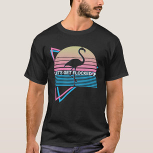 Flamingo Retro Vamos Bloquear Pullover Hoodi