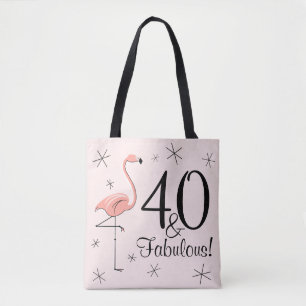 Flamingo Rosa '40 e Fabuloso!' bolsa tote toda dec