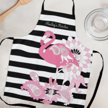 Flamingo Rosa Caprichoso Listras Pretas e Brancas