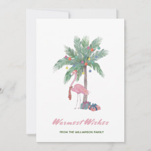 Flamingo Rosa Com Chapéu De Papai Noel Desejos Mai