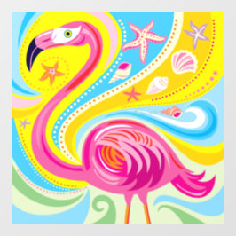 Flamingo Rosa com Estrela do Mar