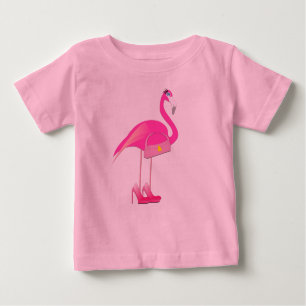 Flamingo rosa - de camiseta do Baby Fine Jersey