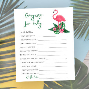 Flamingo rosa - Jogo de festa oração para o bebê