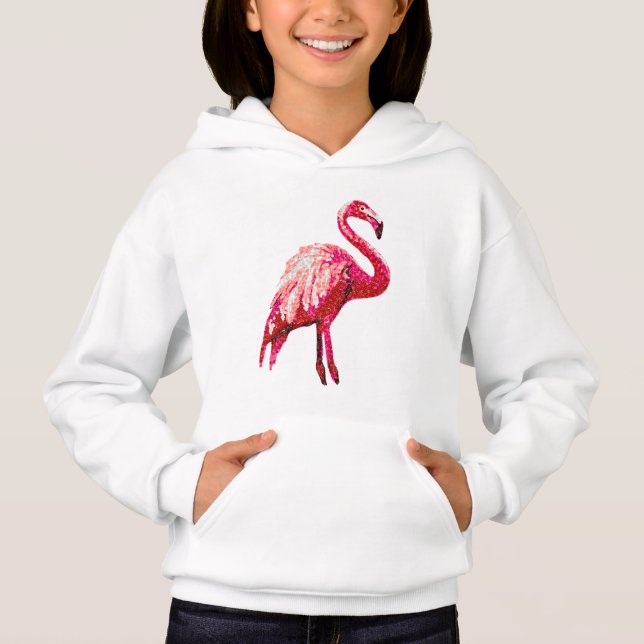 Flamingo Rosa Lantejoulado Falso (Frente)