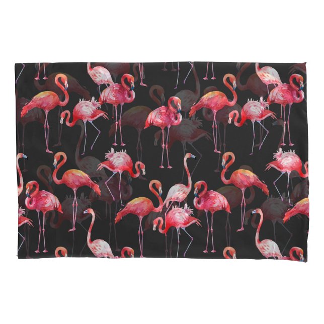Flamingo Rosa: Padrão Tropical de Aquarela. (Frente)