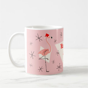 Flamingo Santas Rosa Sua Caneca de Texto