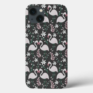 Flamingo sem soldadura, branco sobre fundo escuro