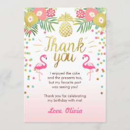 Flamingo tropical de Luau dos cartões de