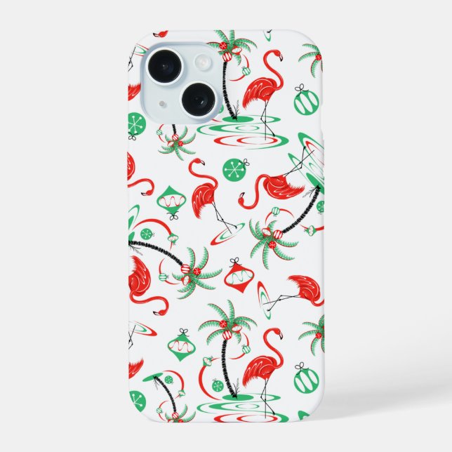 Flamingo Vermelho de Natal Multi iPhone (Verso)