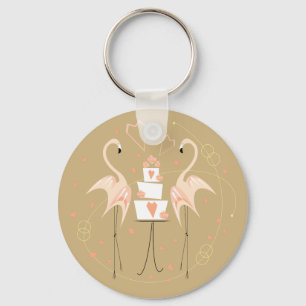 Flamingo Wedding chaveiro basic
