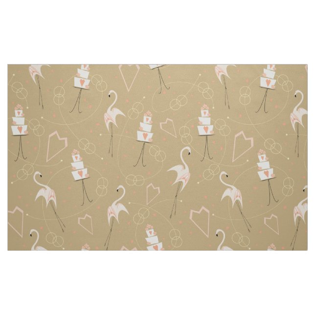Flamingo Wedding Large Multi Tecido (Fat Quarter)