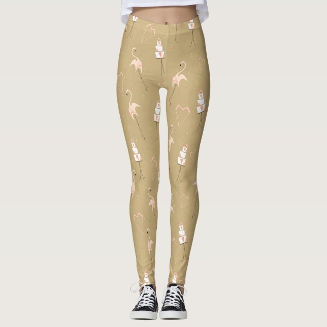 Flamingo Wedding Multi Leggings (Frente)