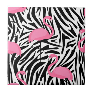 Flamingo Zebra Impressão Verão