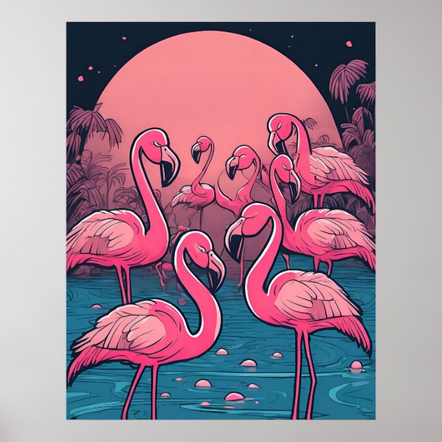 Flamingoes Impressão (Frente)