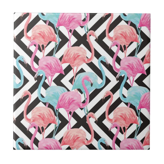 Flamingoes no padrão de Design Negrito (Frente)