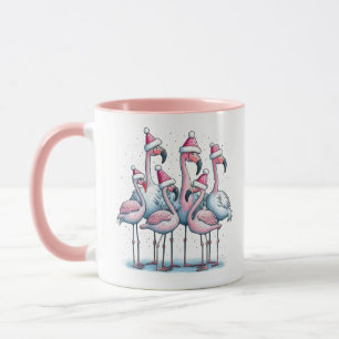 Flamingos cor-de-rosa, de café, caneca