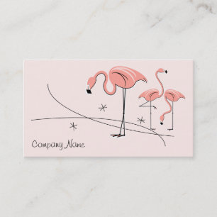 Flamingos cor-de-rosa Trio 3 cartão de visita