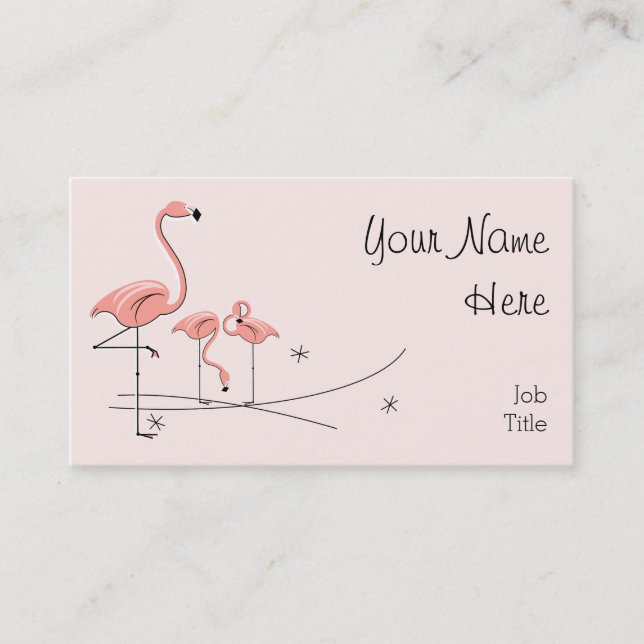 Flamingos cor-de-rosa Trio 4 cartão de visita (Frente)