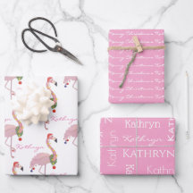 Flamingos de Natal Personalizados
