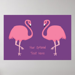 Flamingos de texto personalizado poster