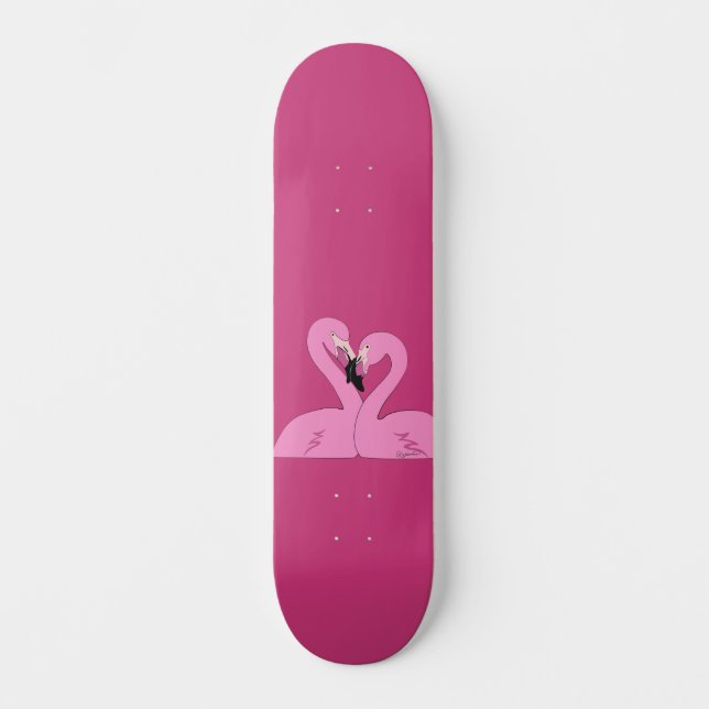 Flamingos Skateboard (Frente)