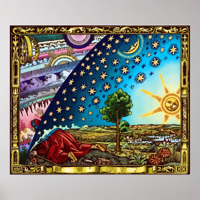 Flammarion Dome Flat Earth Poster (Frente)