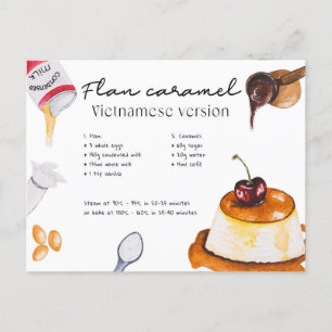 Flan de caramelo - Cartão postal