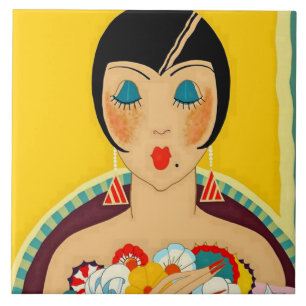 “Flappers e Flores” Art Deco por Jose Carlos