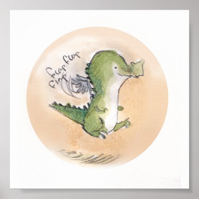 Flappy Cuthbert Impressão (Frente)