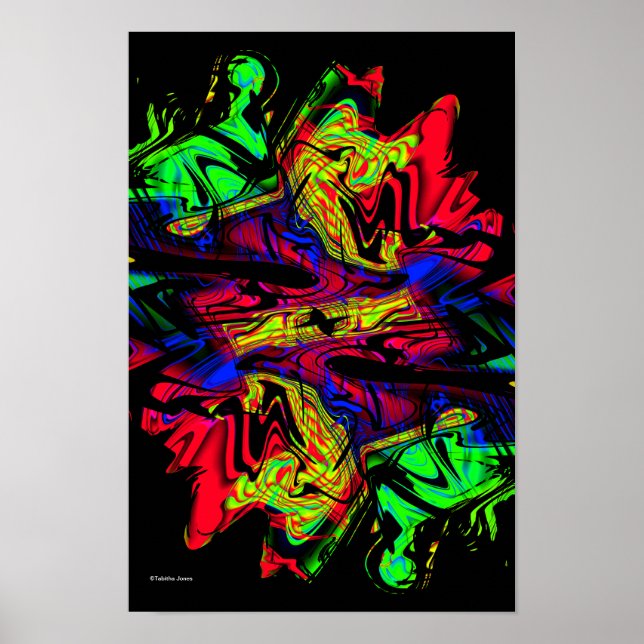 Flashback Modern Abstrato Art Poster (Frente)