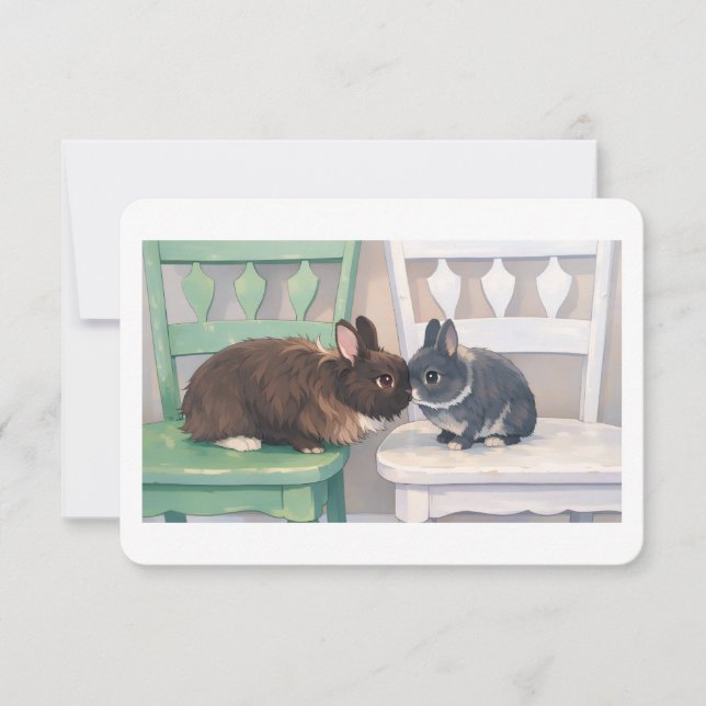 Flat Card - Two Rabbits (Frente)