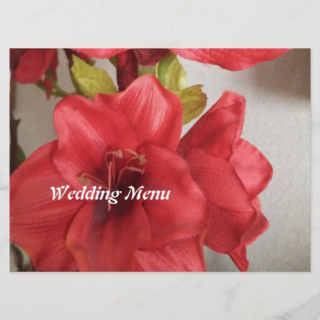 Flat Menu Amaryllis Red (Frente)