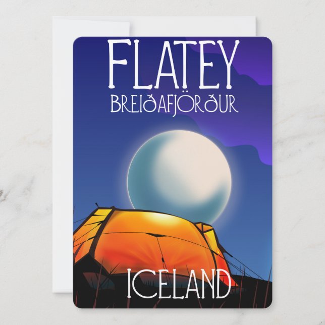 Flatey, Breiðafjörður, Islândia, poster de viagens (Frente)
