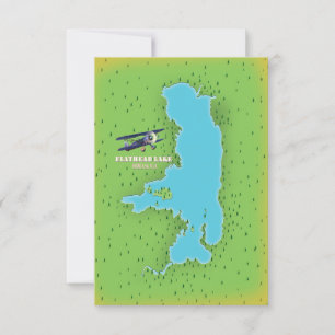 Flathead Lake Montana USA mapeia poster de viagens