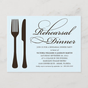 FLATWARE AZUL E PRETO CONVITE DE JANTO REHEARSAL