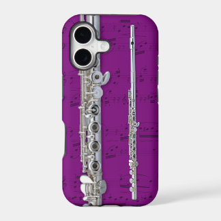 Flauta & capa de telefone da partitura. Cor da