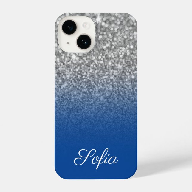 Flautista de prata cintilante e sombreado azul pro (Verso)