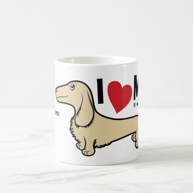 FLDR "eu amo minha" caneca loura do Dachshund do (Centro)